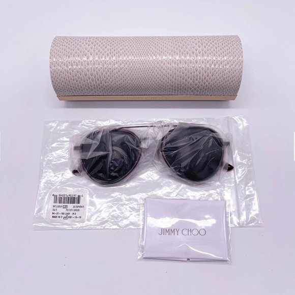 🔥 NEW JIMMY CHOO BURGUNDY METAL UNISEX SUNGLASSES - Picture 10 of 10